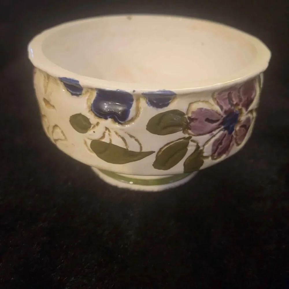 Vintage, Hand-Painted Ceramic Planter By Napcoware, Imported From Japan